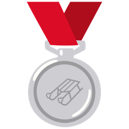 sled and 2nd place medal
