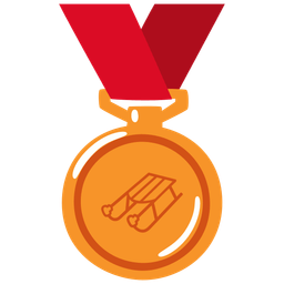 sled and 3rd place medal