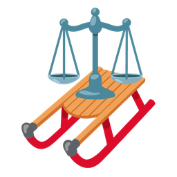 sled and balance scale