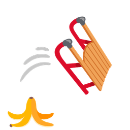 sled and banana
