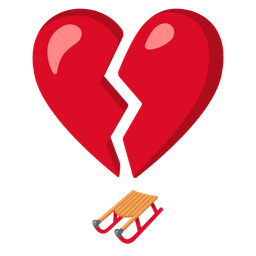 sled and broken heart