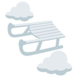 sled and cloud