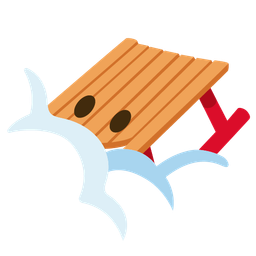 sled and face in clouds