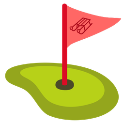 sled and flag in hole