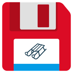 sled and floppy disk