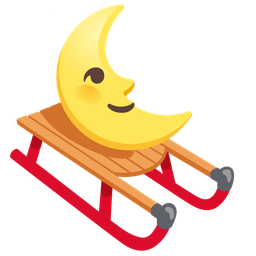 sled and last quarter moon face
