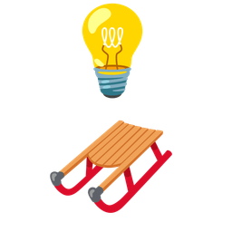 sled and light bulb