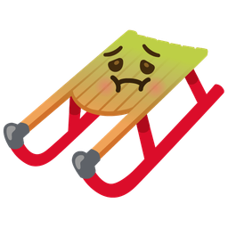 sled and nauseated face