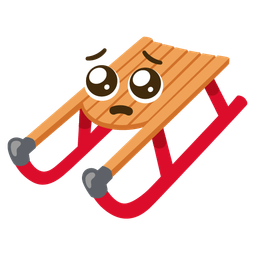 sled and pleading face