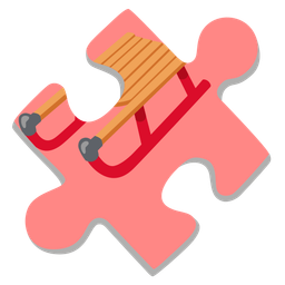 sled and puzzle piece
