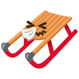 sled and sneezing face