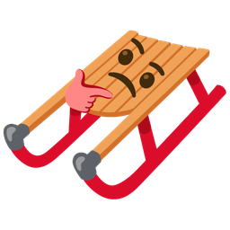 sled and thinking face