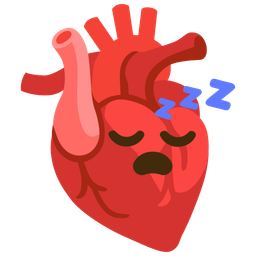 sleeping face and anatomical heart
