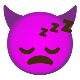 sleeping face and angry face with horns