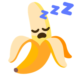 sleeping face and banana