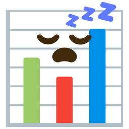 sleeping face and bar chart