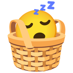 sleeping face and basket