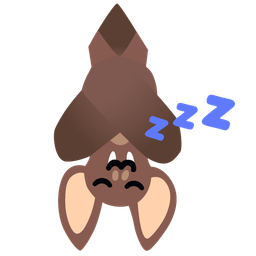 sleeping face and bat