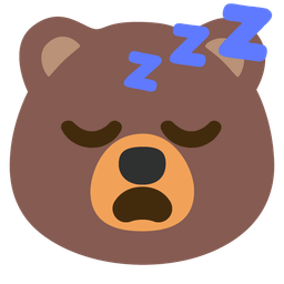 sleeping face and bear