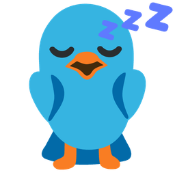 sleeping face and bird