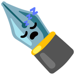 sleeping face and black nib