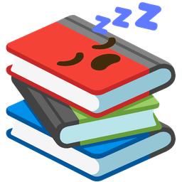 sleeping face and books