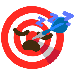 sleeping face and bullseye