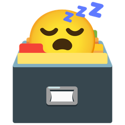 sleeping face and card file box