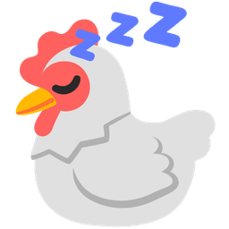 sleeping face and chicken