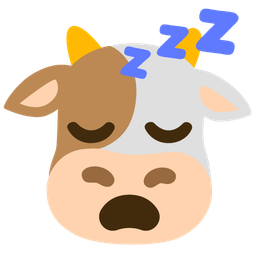 sleeping face and cow face