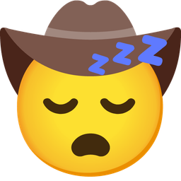 sleeping face and cowboy hat face