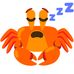 sleeping face and crab