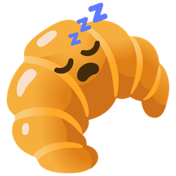 sleeping face and croissant