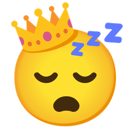 sleeping face and crown