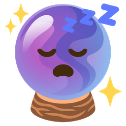 sleeping face and crystal ball