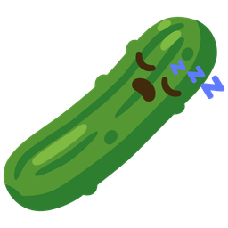 sleeping face and cucumber