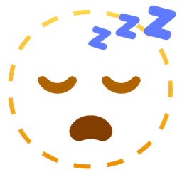 sleeping face and dotted line face