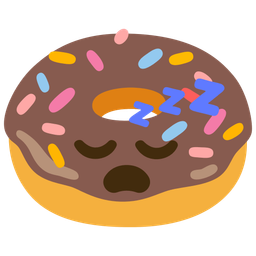 sleeping face and doughnut