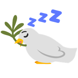 sleeping face and dove