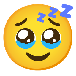 sleeping face and face holding back tears