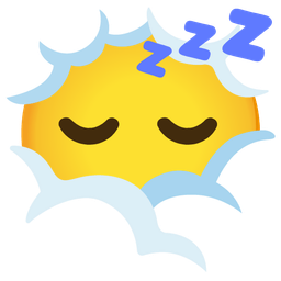 sleeping face and face in clouds