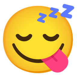 Sleeping face and Face savoring food