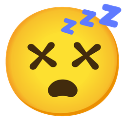 sleeping face and face with crossed-out eyes