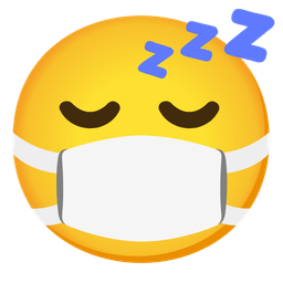 sleeping face and face with medical mask