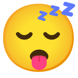 Sleeping face and Face with tongue