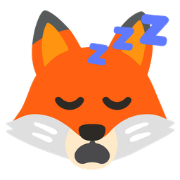 sleeping face and fox