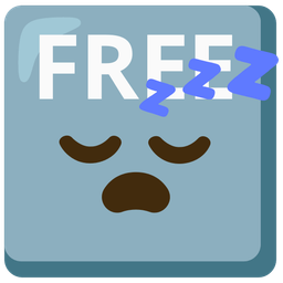 sleeping face and FREE button