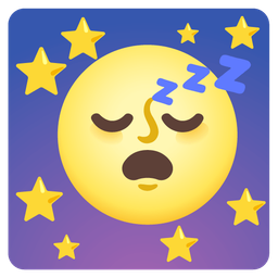 sleeping face and full moon face