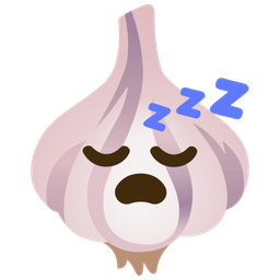 sleeping face and garlic