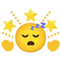 sleeping face and glowing star